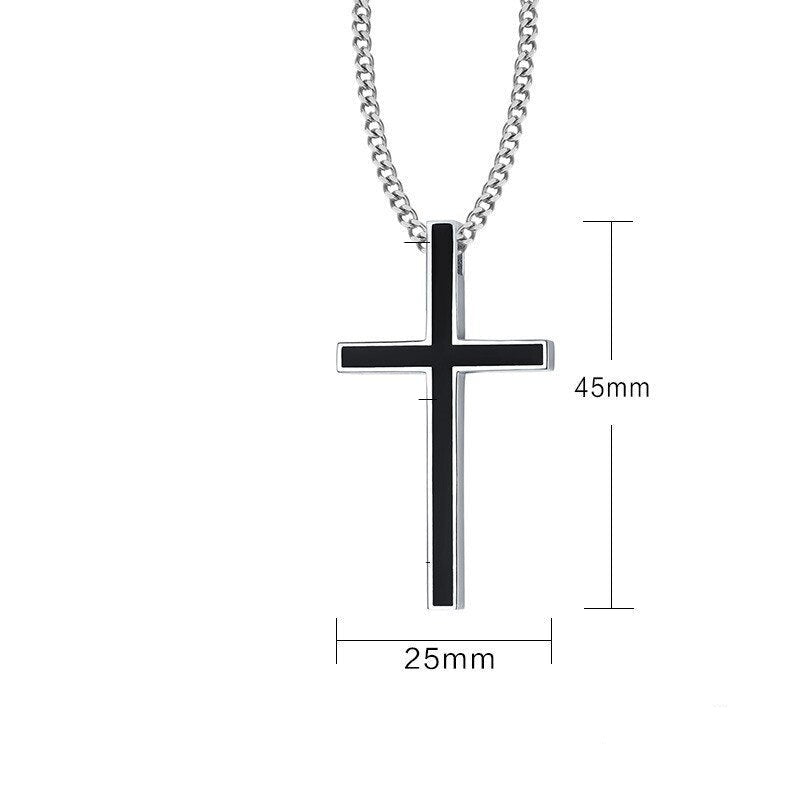 Colar Crucifixo Masculino Minimalista em Aço