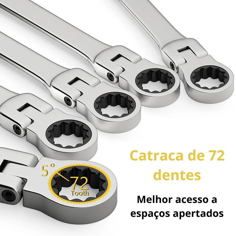 Jogo de Chaves Combinadas com Catraca