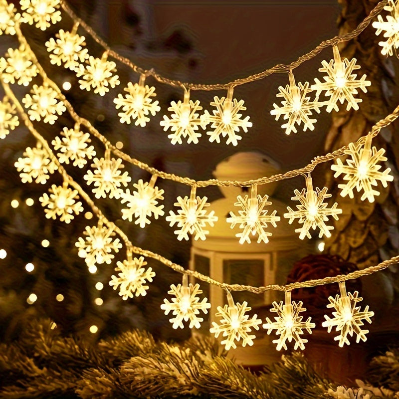 Cordão de Luzes de Fadas de LED - Decoração Romântica de Cortina de Natal