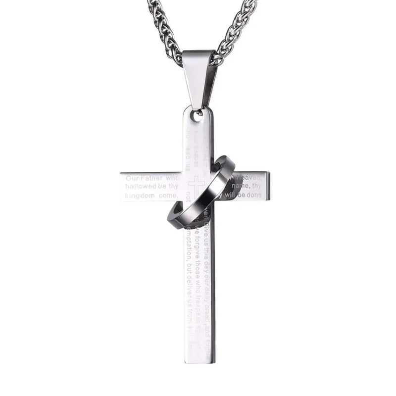 Colar Masculino Crucifixo Cruz da Aliança em Aço 316L