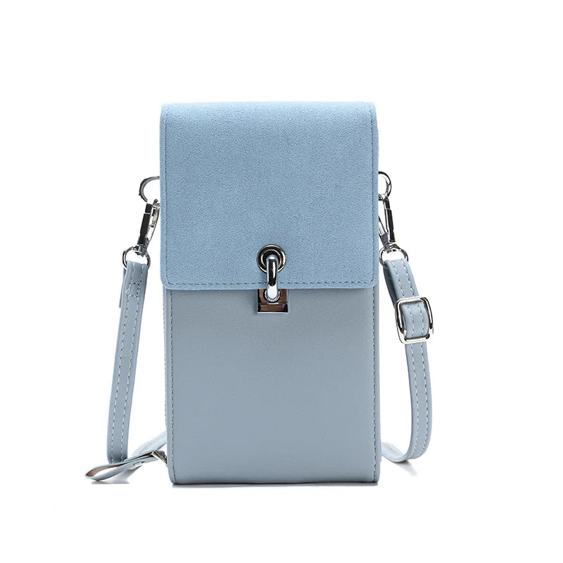 Bolsa Feminina de Couro Crossbody com Porta Celular