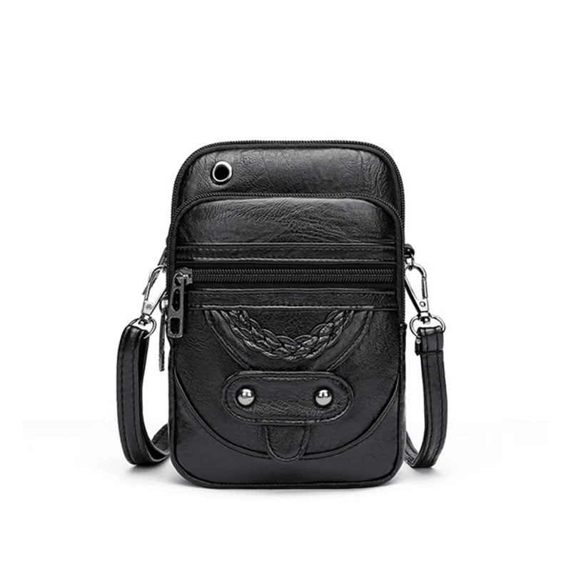 Bolsa de Couro Feminina Pequena Crossbody