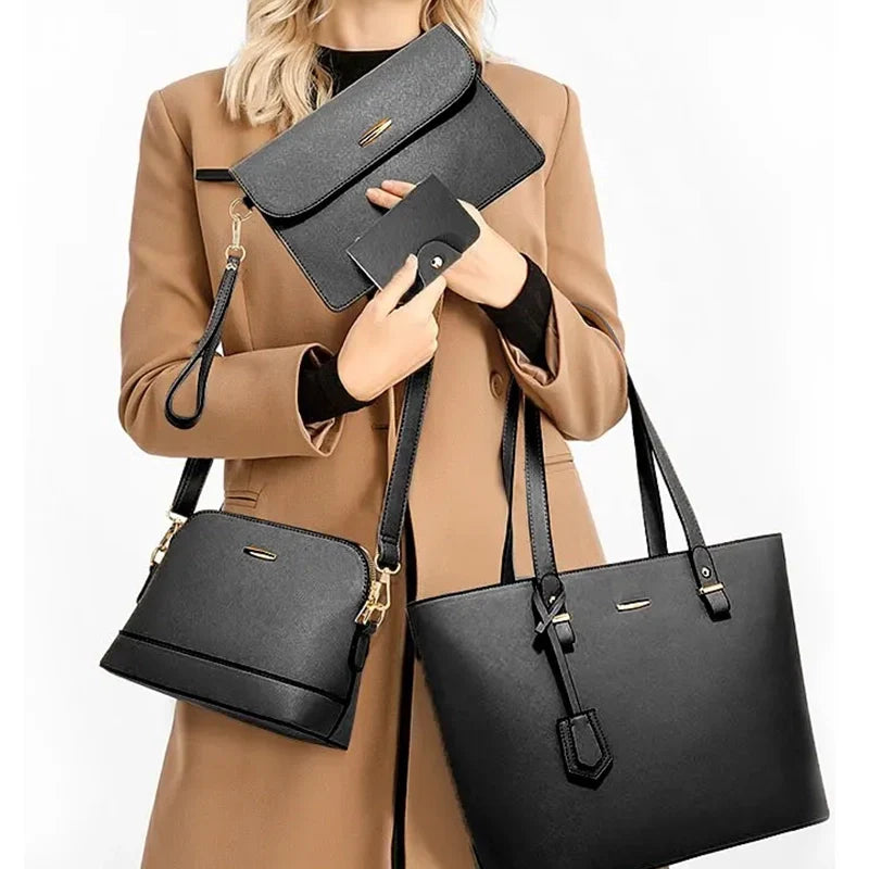 Conjunto De Bolsas Femininas Com 4 Peças - Estilo e Elegância Para Mulheres