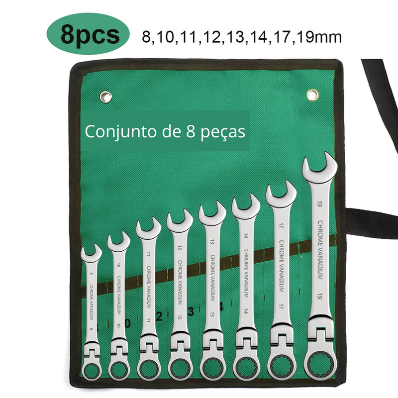 Jogo de Chaves Combinadas com Catraca