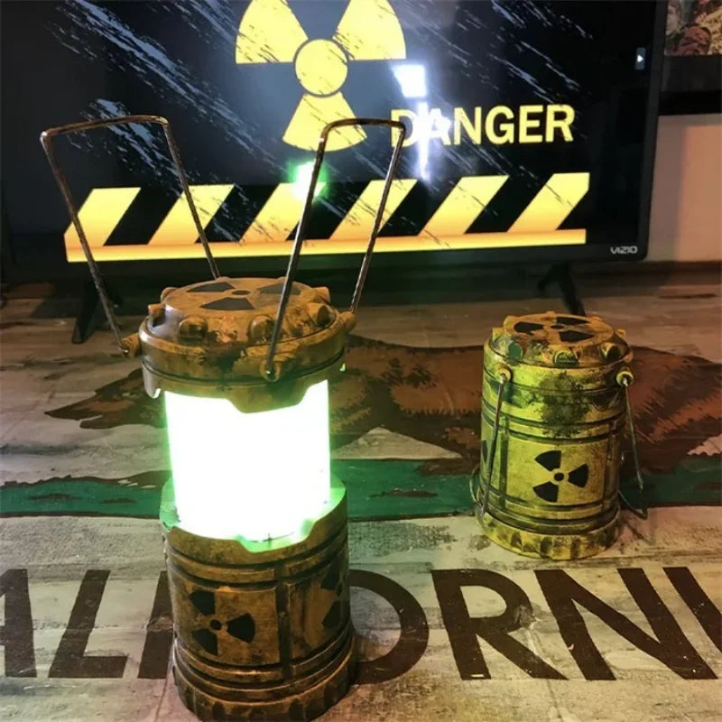 Lanterna reator nuclear presente mini portátil reator nuclear lanterna brinquedo doomsday reação nuclear push simulação iluminador