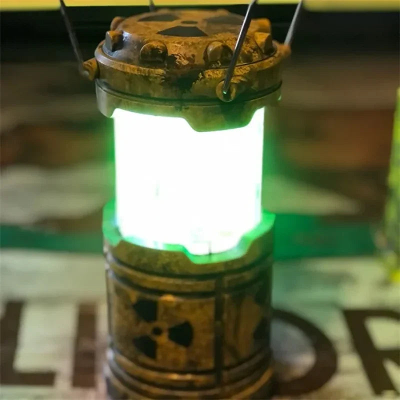 Lanterna reator nuclear presente mini portátil reator nuclear lanterna brinquedo doomsday reação nuclear push simulação iluminador