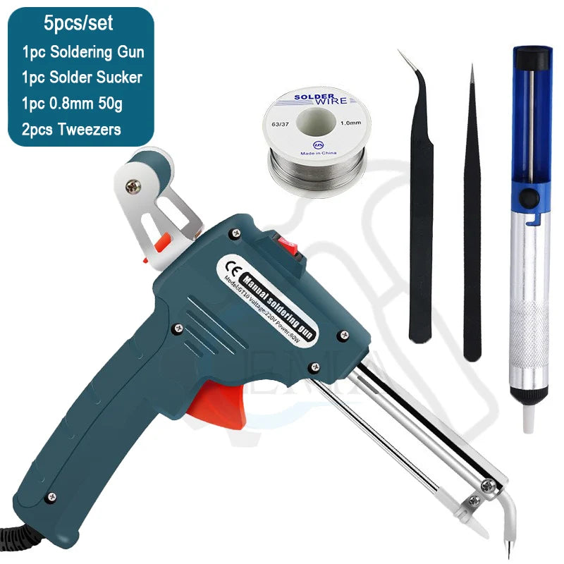 Pistola de solda automática 110v/220v 60w eua/ue plug aquecimento interno portátil enviar automaticamente ferramentas de reparo de soldagem de pistola de estanho