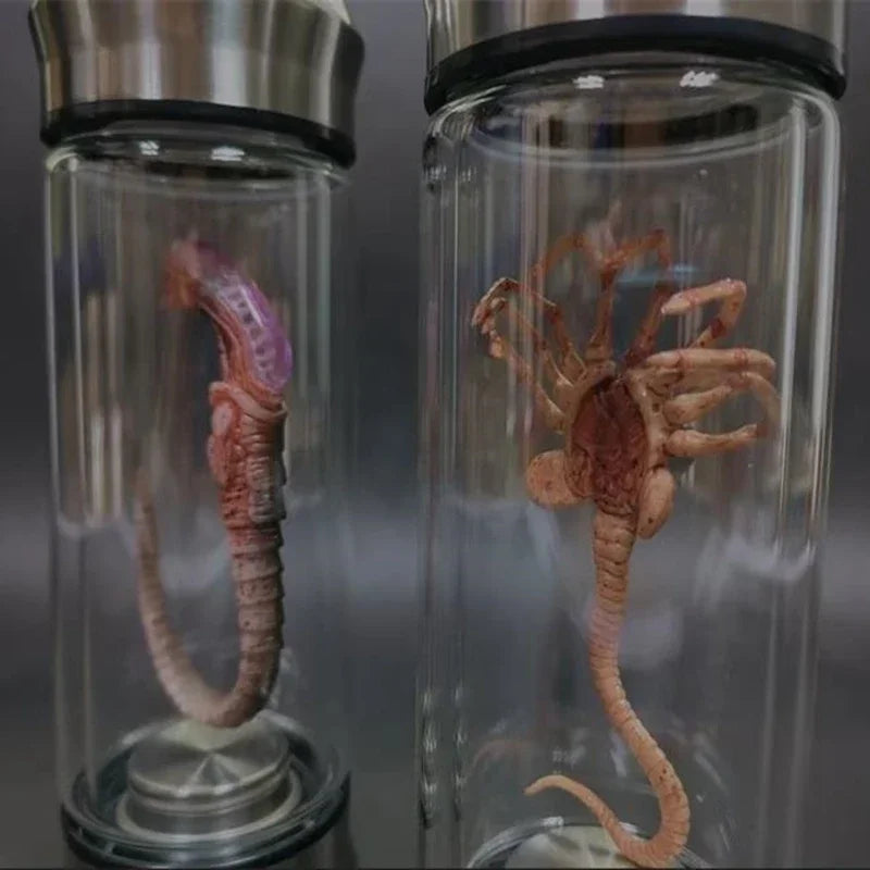 Alien Glow Jar Xenomorph Specimen Facehugger Embryo Glass Jar  led Home Decoration Crafts Sculpture Prop