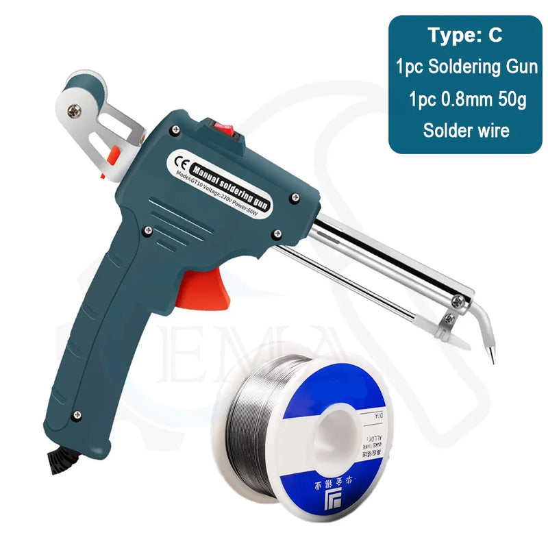 Pistola de solda automática 110v/220v 60w eua/ue plug aquecimento interno portátil enviar automaticamente ferramentas de reparo de soldagem de pistola de estanho