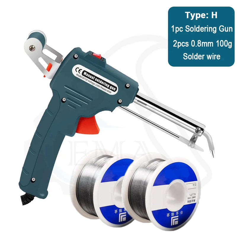 Pistola de solda automática 110v/220v 60w eua/ue plug aquecimento interno portátil enviar automaticamente ferramentas de reparo de soldagem de pistola de estanho
