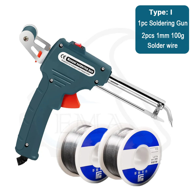 Pistola de solda automática 110v/220v 60w eua/ue plug aquecimento interno portátil enviar automaticamente ferramentas de reparo de soldagem de pistola de estanho