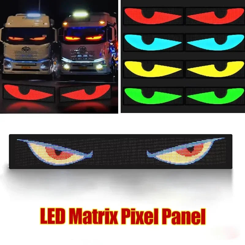 Painel LED RGB Flexível para Carro Caminhão – Texto Programável via Bluetooth App