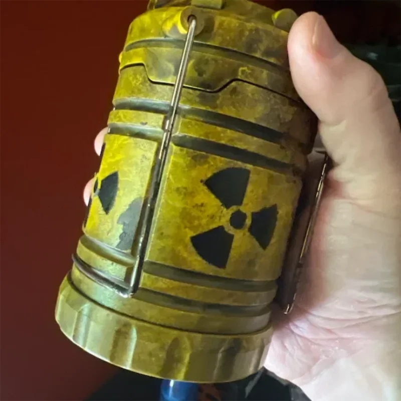 Lanterna reator nuclear presente mini portátil reator nuclear lanterna brinquedo doomsday reação nuclear push simulação iluminador